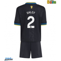 Manchester United Diogo Dalot #2 Tredjedraktsett Barn 2025-26 Kortermet (+ Korte bukser)